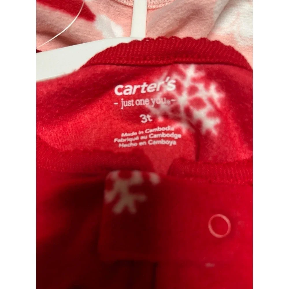Christmas Carter's 2pc fleece sleepers NWT 3T